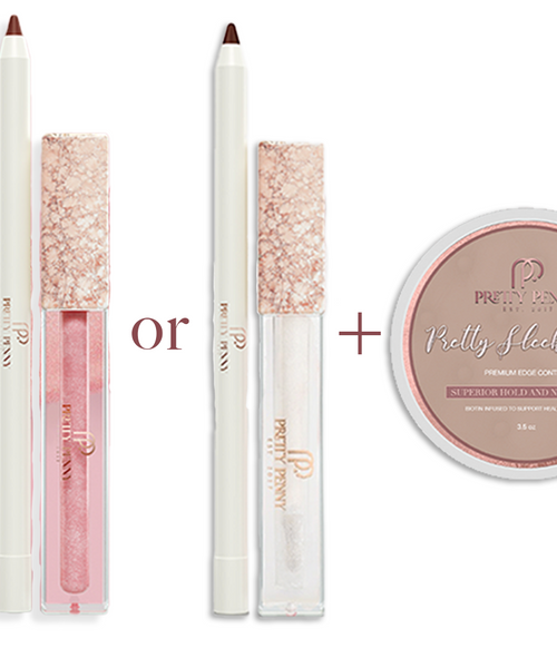 Lip Gloss Duo  + Edge Control Bundle